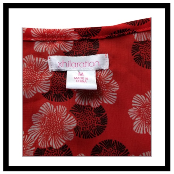 Xhilaration Sheer Button Down Size Shirt Top M - Picture 2 of 4